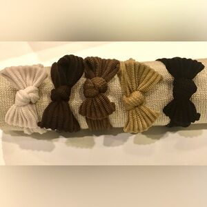 Bundle of 5 Bowknot Hair Ties in 5 Different Colors, New
